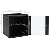 vidaXL Zidni komunikacijski ormar 12U 19 " IP20 600 x 600 x 640 mm | shoptok.hr