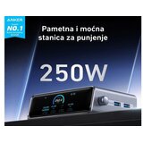 Anker Prime 250W GaN stoni brzi punjač, 6-portova (4x USB-C, 2x USB-A) srebrni | Eponuda.com