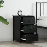 vidaXL Crni Ormar Set Crni Hrast Konstruirano drvo Srednji Ladice | shoptok.hr