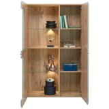 Mömax Vitrina Auris, Siva, Barva Hrasta | Shoptok.si