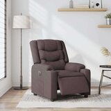 vidaXL Električni naslonjač od tkanine tamnosmeđi | shoptok.hr
