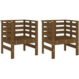  Vrtne stolice 2 kom boja meda 61,5x53x71 cm od masivne borovine | shoptok.hr