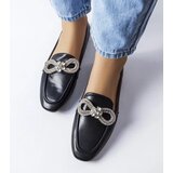Gemre Black moccasins with rhinestones Quirion | Shoptok.si