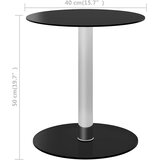  Stolić za kavu crni 40 cm od kaljenog stakla | Eponuda.com