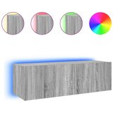  Zidni TV ormarić s LED svjetlima siva boja hrasta 100x35x31 cm | shoptok.hr