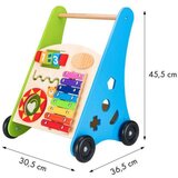 ECO TOYS edukativna drvena guralica činele + kocke