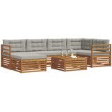 Set vanjskih sofa 7 kom. Prirodna i svijetlo siva | shoptok.hr
