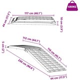  Ramp za motorna kolesa 680 kg srebrna 680 kg Aluminij, (5000204219) | Shoptok.si
