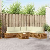  Set vanjskih sofa s jastukom 7 Komad Prirodna i krem | shoptok.hr
