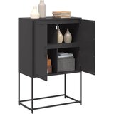  Visoka komoda crna 68,5 x 38,5 x 107 cm čelična | Eponuda.com