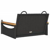  Klupa za ljuljanje crna 63 x 62 x 40 cm od poliratana | shoptok.hr