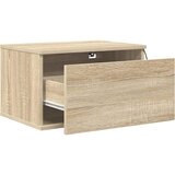  Zidni noćni ormarići s LED svjetlima 2 kom boja hrasta sonome Smeđa | Shoptok.si