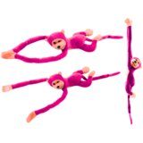 Plišana igračka majmun sa zvučnim efektima 80 cm - roza | shoptok.hr