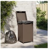 vidaXL Koš za smeti rjav 40x40x80 cm poli ratan | Shoptok.si