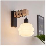 Brilagi Zidna svetiljka WOOD GLASS 1xE27/60W/230V borovina/crna/bela | Eponuda.com