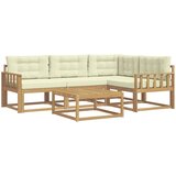  Set vanjskih sofa 5 kom. Bijela i krem Poliester | shoptok.hr