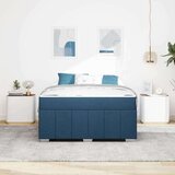 vidaXL Konstrukcija postelje Modra 140 x 200 cm blago | Shoptok.si
