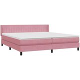  Box spring postelja z vzmetnico roza 180x210 cm žamet, (21791596) | Shoptok.si