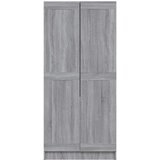 vidaXL Garderobna omara siva sonoma 82,5x51,5x180 cm inženirski les | Shoptok.si