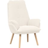 vidaXL Udobna Fotelja Krem Plišasta Tkanina | shoptok.hr