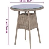  3-dijelni bistro set od poliratana s jastucima smeđi | shoptok.hr