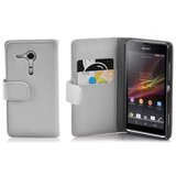 Cadorabo Ohišje, združljivo z Sony Xperia SP v snežno bela - Zaščitni ovitek iz teksturiranega umetnega usnja in žep za kartice, (20551321) | Shoptok.si