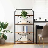 vidaXL Knjižna polica Star les 80 x 30 x 146 cm Konstruiran les | Shoptok.si