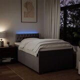 Krevet s oprugama i madracem smeđesivi 120 x 200 cm od tkanine | Eponuda.com