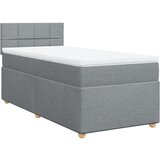Maison Chic Box spring postelja - Vzmetna postelja z vzmetnico svetlo siva 90x190 cm blago SL10210, (21907280) Cene