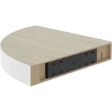 vidaXL Kutne zidne police 2 kom boja hrasta i bijele 25x25x3,8 cm MDF | shoptok.hr