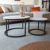 MID.YOU Klubska Miza Leyton, Bela, Črna, 2 Kos | Shoptok.si
