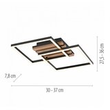 Just LIGHT. 14053-79 - LED plafonsko svetlo AKUSTIKA LED/15W/230V hrast/crna | Eponuda.com
