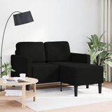 SOFA 2-sjed s ležaljkom u obliku slova L, crna tkanina 125 cm | Eponuda.ba