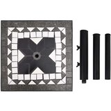 vidaXL Postolje za suncobran četvrtasto 12 kg crno-bijeli | shoptok.hr