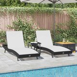  Ležaljka 3 pcs Crna i bijela 197 x 70 x 82 cm poliratan | Eponuda.com