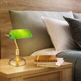 Globo Stolna svjetiljka Antique okrugla (40 W, D x Š x V: 26,5 x 18 x 36 cm, Zlatna, Zelena) | shoptok.hr