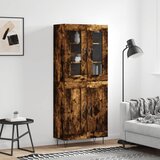 vidaXL Visoka komoda dimljeni hrast 69 5x34x180 cm konstruiranog drva | shoptok.hr