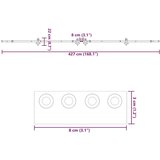  Gornja vodilica za klizna vrata 427 cm čelični crni | shoptok.hr
