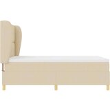  Postelja s pomičnim vzmetenjem in vzmetnico Krem 140x200 cm Tkanina, (22051434) | Shoptok.si