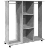 Furnova Garderobna omara siva s koleščki 102x38x110 cm inženirski les, (21930099) | Shoptok.si