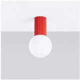Sollux Rdeča stropna svetilka iz opalnega stekla ø 12 cm Orbital – | Shoptok.si