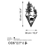 WALLXPERT dekorativni metalni zidni pribor bear black v2 | ePonuda.com