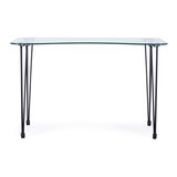 BIZZOTTO Pisalna miza s stekleno mizno ploščo 60x120 cm Rondo – | Shoptok.si
