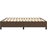  Za krevet s oprugama smeđi 160x200 cm od umjetne kože | shoptok.hr