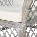 SOFA Enosed z blazino siv naravni ratan in platno, (20657686) | Shoptok.si