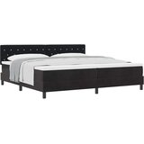  Krevet s opruga kutije s madracem Crna 200 x 200 cm Baršun | shoptok.hr