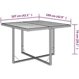  9-dijelni vrtni blagovaonski set od poliratana s jastucima bež 109 cm table length | shoptok.hr