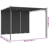  Vrtna sjenica s bočnim zastorom 3 x 3 x 2,25 m antracit | shoptok.hr