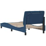  Okvir kreveta s LED-om bez madraca plava 80x200cm od tkanine | shoptok.hr