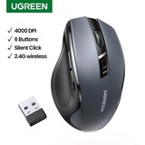 Ugreen ergonomska brezžična in tiha miška s stranskimi gumbi Cene